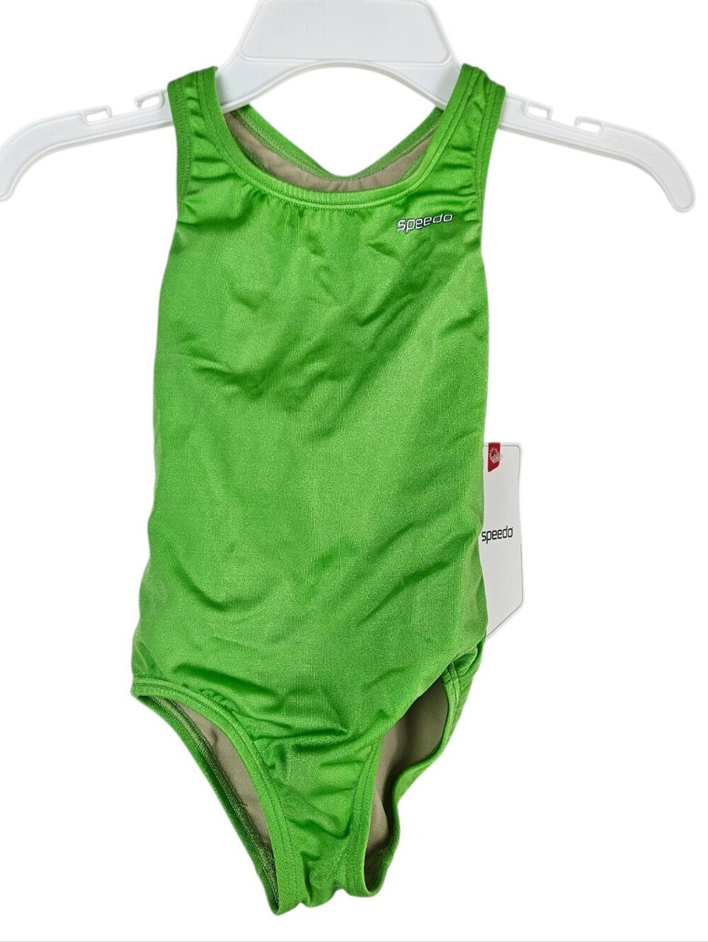 Speedo Kids Size 4 Green One Piece Swimsuit NWT